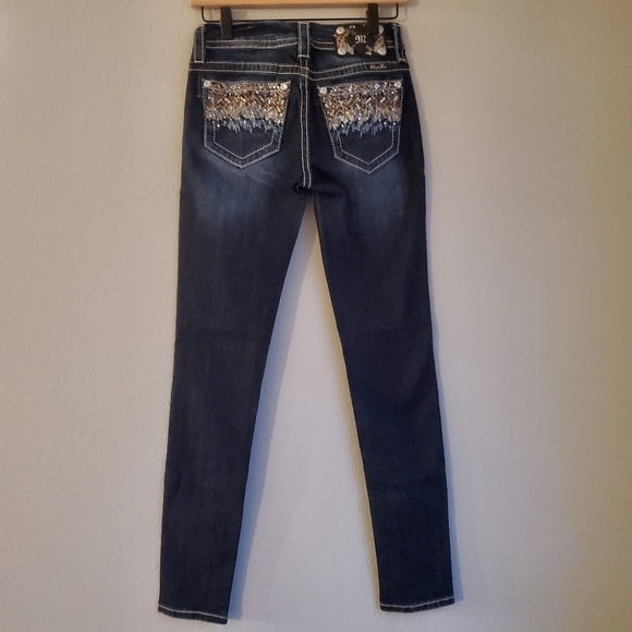 Miss Me Embroidered Skinny Jeans size 24 NWOT - Picture 5 of 7